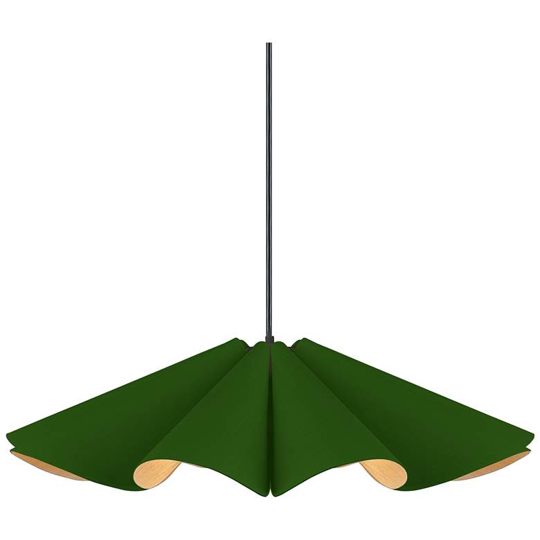 Image 1 Delfina Pendant WEP Light Collection - Black Finish - Green Shade