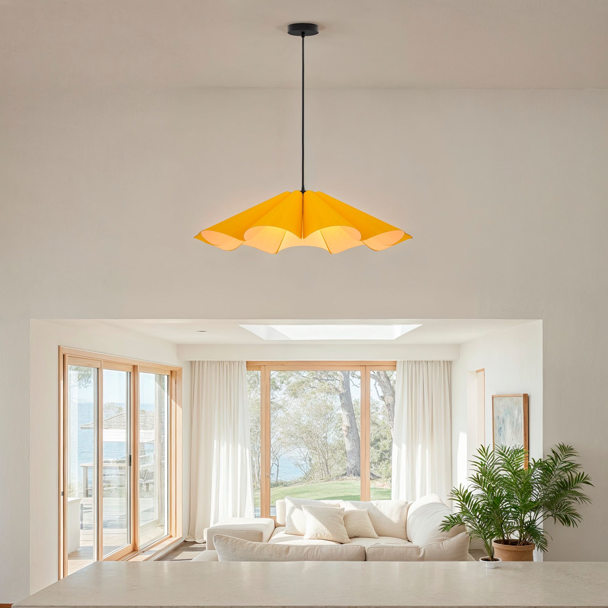 Image 2 Delfina Pendant WEP Light Collection - Black Finish - Ocher Shade more views