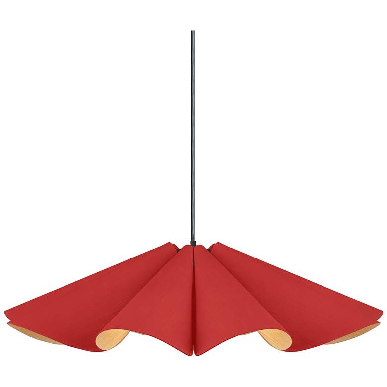 Image 1 Delfina Pendant WEP Light Collection - Black Finish - Red Shade