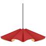 Delfina Pendant WEP Light Collection - Black Finish - Red Shade