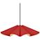 Delfina Pendant WEP Light Collection - Black Finish - Red Shade