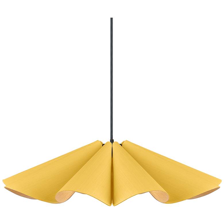 Image 1 Delfina Pendant WEP Light Collection - Black Finish - Yellow Shade