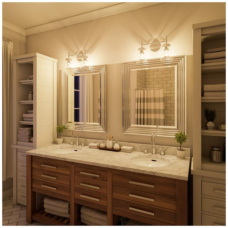 Image 5 Delgado 14.76" Wide 2-Light Brushed Steel Vanity Light more views