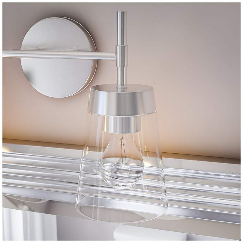 Image 6 Delgado 14.76" Wide 2-Light Brushed Steel Vanity Light more views