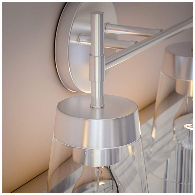 Image 7 Delgado 14.76" Wide 2-Light Brushed Steel Vanity Light more views