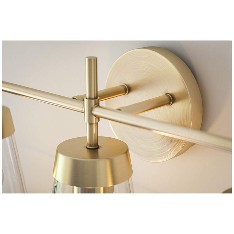 Image 7 Delgado 20.86" Wide 3-Light Antique Brass Vanity Light more views