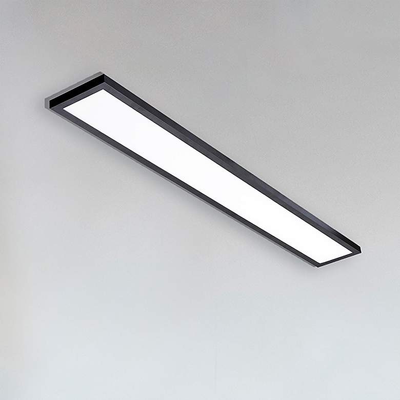 Image 2 Delgado 48" Wide Black LED Ceiling Light