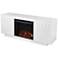 Delgrave 60" Wide White 2-Door LED Electric Fireplace