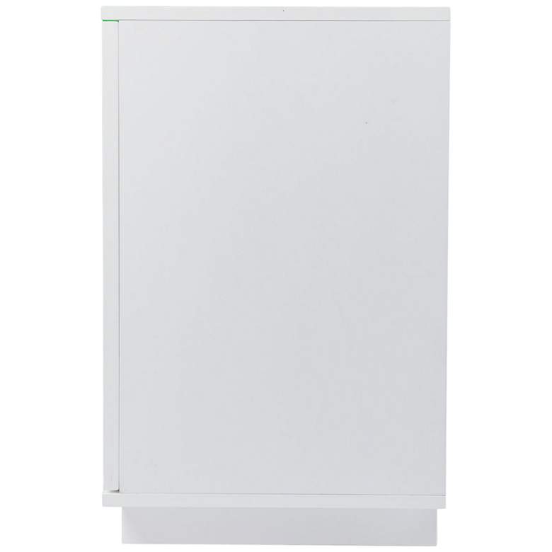 Image 4 Delgrave 60" Wide White 2-Door LED Electric Fireplace more views