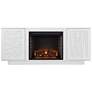 Delgrave 60" Wide White 2-Door LED Electric Fireplace
