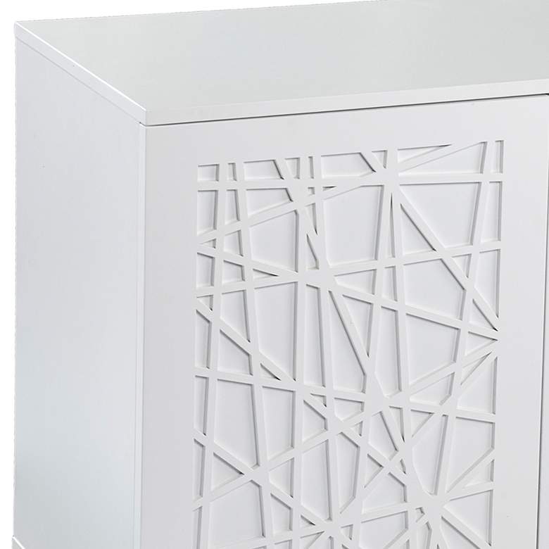 Image 3 Delgrave 60" Wide White Wood 2-Door Media Cabinet more views