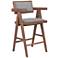 Delhi Counter Stool (Set of 2) Gray & Walnut
