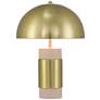 2_Delia 16" High Antique Brass Mushroom Accent Table Lamp