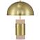 Delia 16" High Antique Brass Mushroom Accent Table Lamp