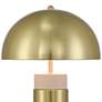 3_Delia 16" High Antique Brass Mushroom Accent Table Lamp more views
