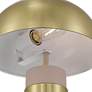 4_Delia 16" High Antique Brass Mushroom Accent Table Lamp more views