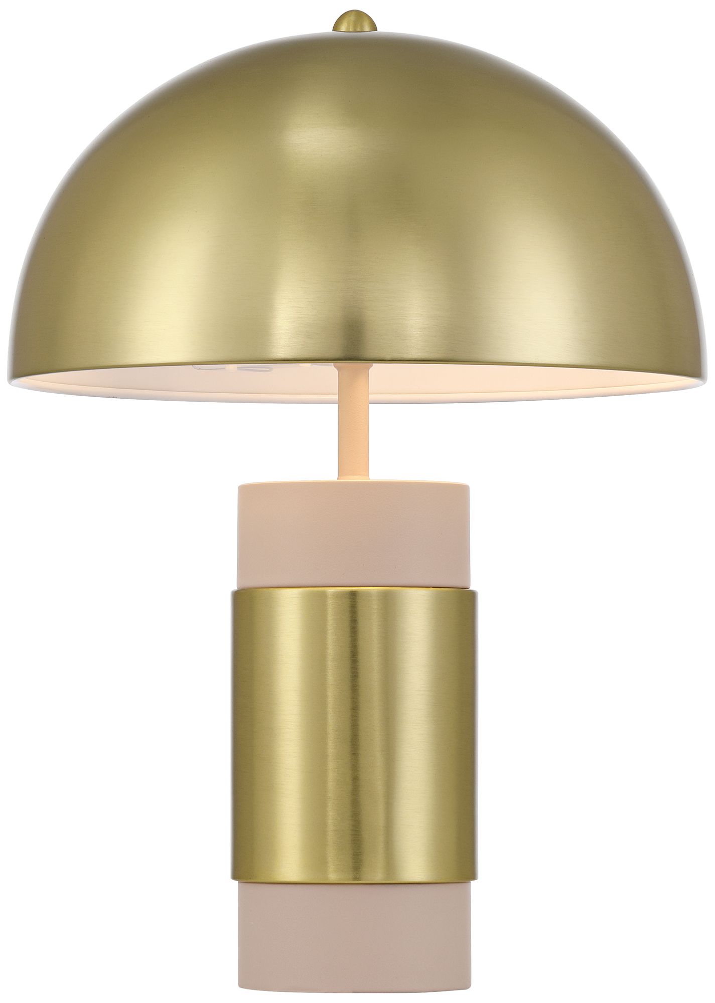 Delia 16" High Antique Brass Mushroom Accent Table Lamp