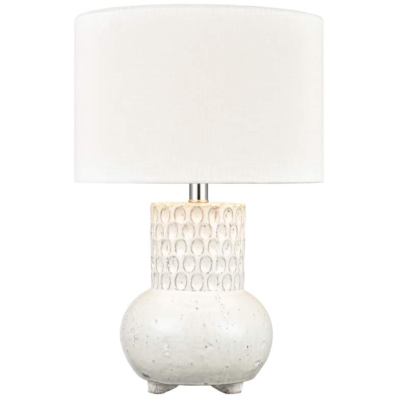 Image 1 Delia 21 inch High 1-Light Table Lamp - White - Includes LED Bulb