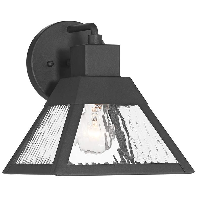 Image 2 Delia 9 1/4" High Textured Black Outdoor Wall Light