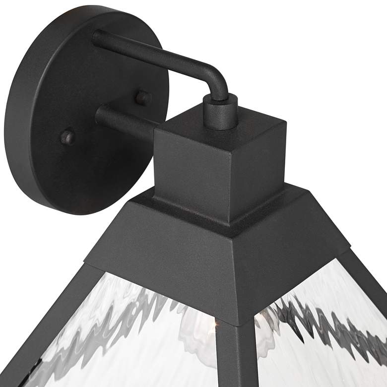 Image 3 Delia 9 1/4" High Textured Black Outdoor Wall Light more views