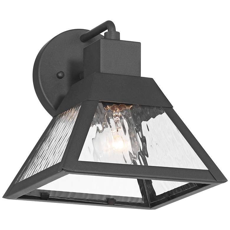 Image 5 Delia 9 1/4" High Textured Black Outdoor Wall Light more views