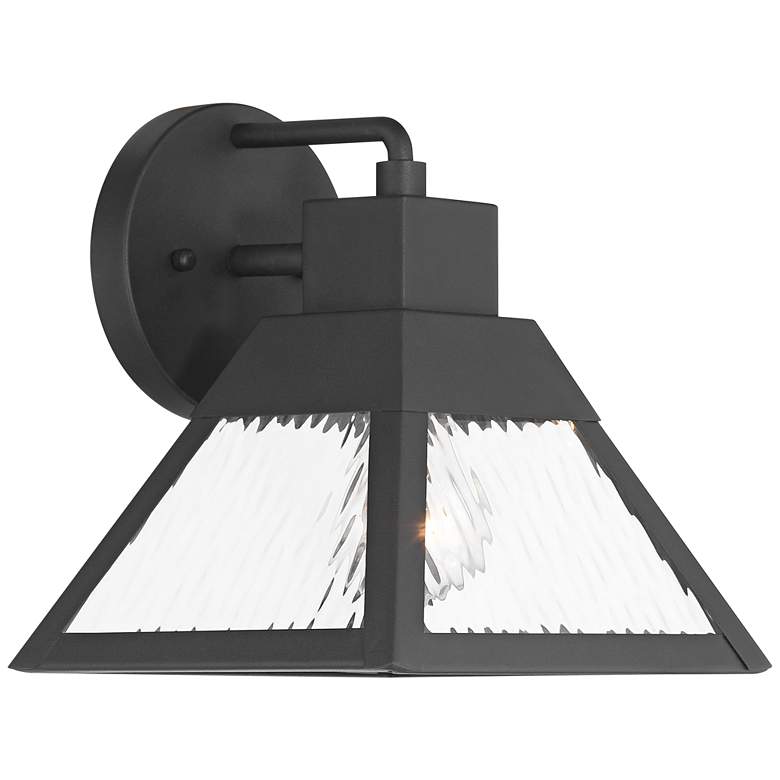 Image 6 Delia 9 1/4" High Textured Black Outdoor Wall Light more views