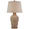 Delia Beige and Silver Finish Vase Table Lamp