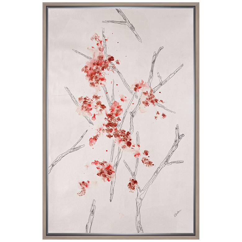 Image 1 Delicate Blossoms II 21 3/4 inch High Framed Canvas Wall Art