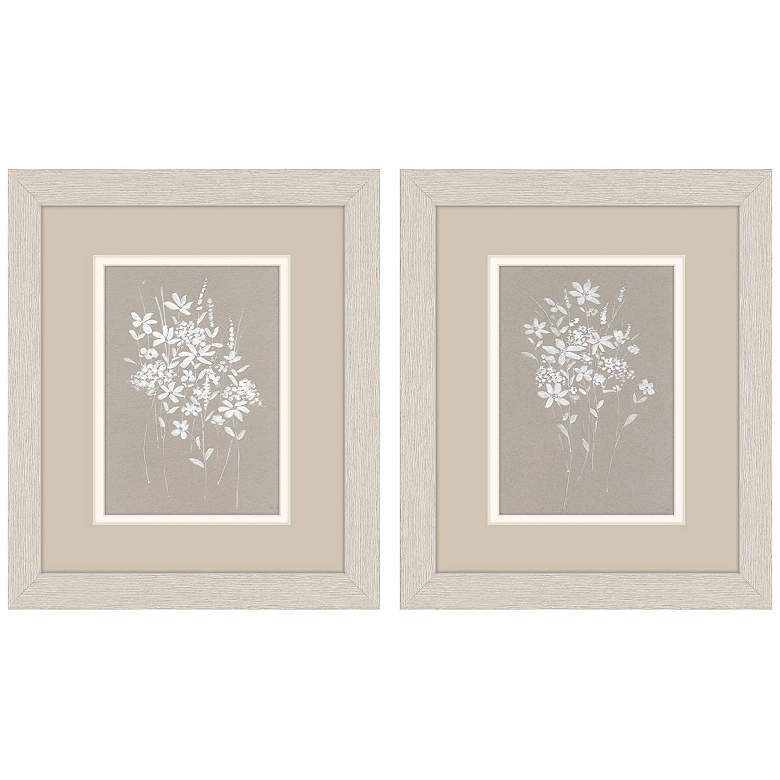 Image 1 Delicate Botanicals 9"W x 11"H Framed Art Set of 2