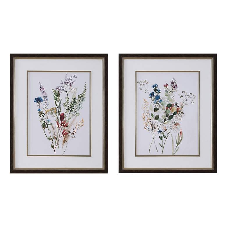 Image 2 Delicate Flowers 2-Piece Framed Wall Art Set