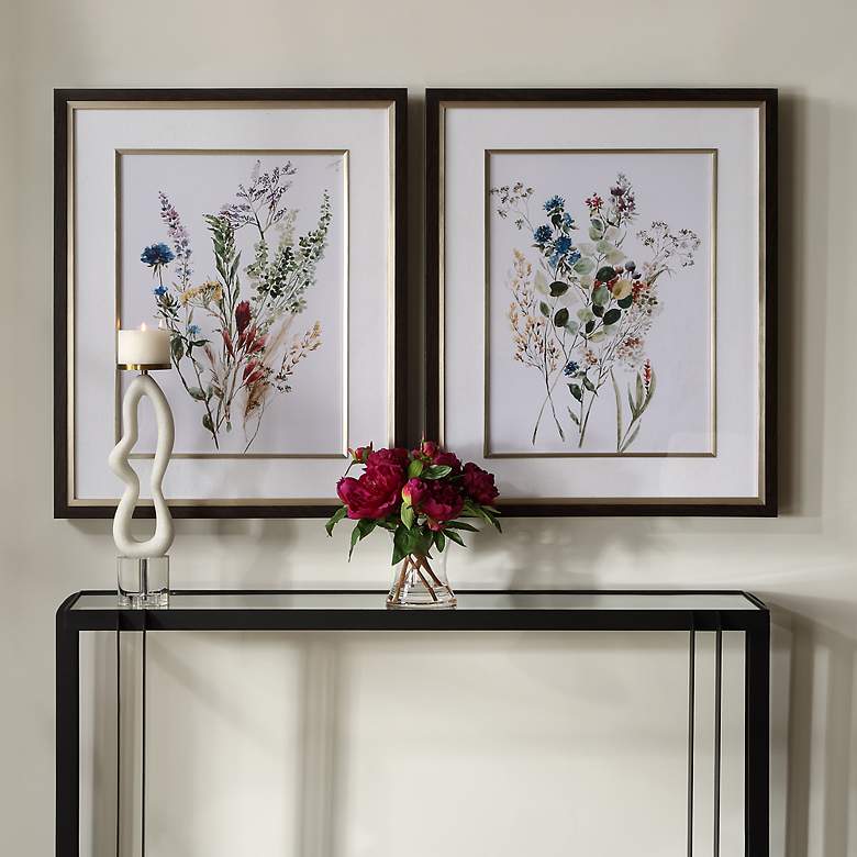 Image 1 Delicate Flowers 2-Piece Framed Wall Art Set