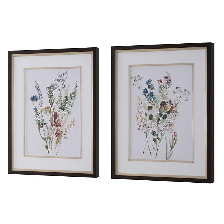 Image 4 Delicate Flowers 2-Piece Framed Wall Art Set more views