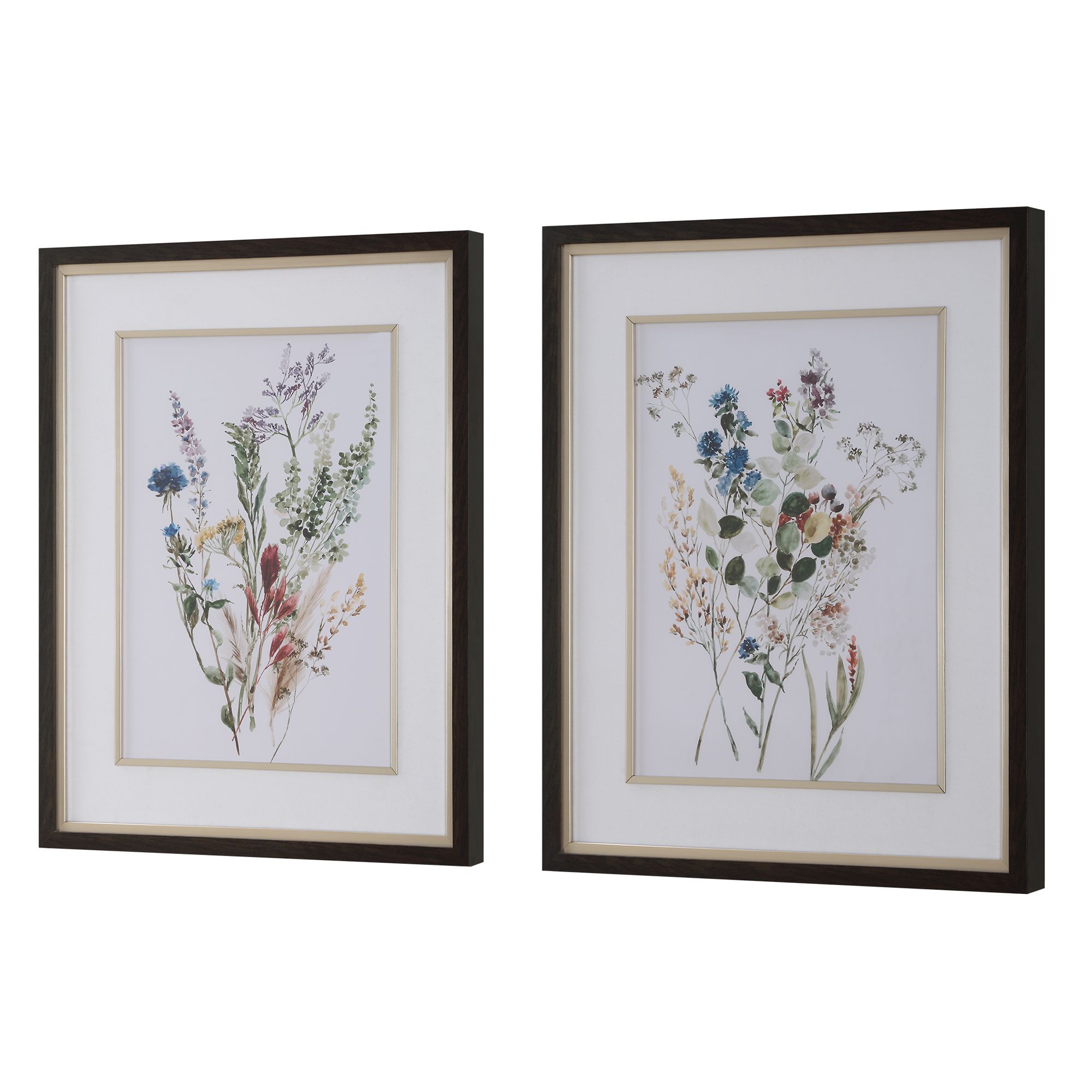 Delicate Flowers 2-Piece Framed Wall Art Set