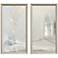 Delicate Gray 39" High 2-Piece Giclee Framed Wall Art Set