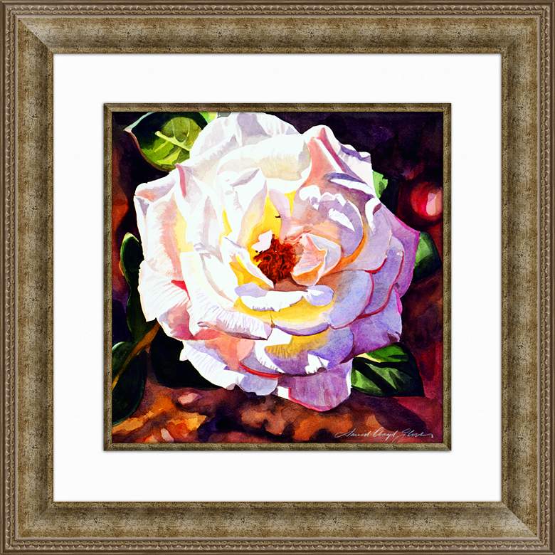 Image 1 Delicate Rose 19 3/4 inch Square Traditional Giclee Wall Art