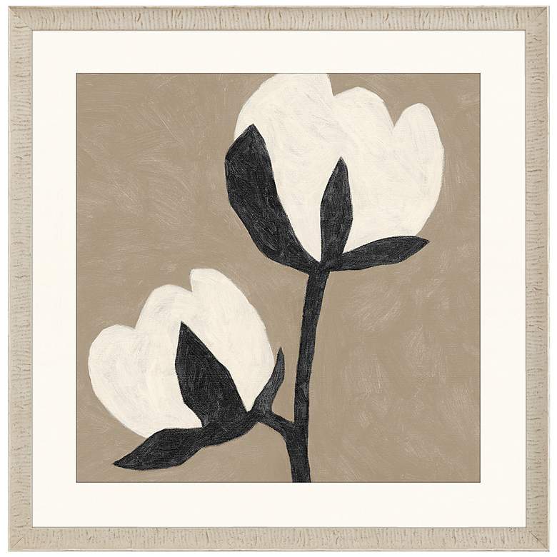 Image 1 Delicate Sketch Duet 33" Square Framed Giclee Wall Art