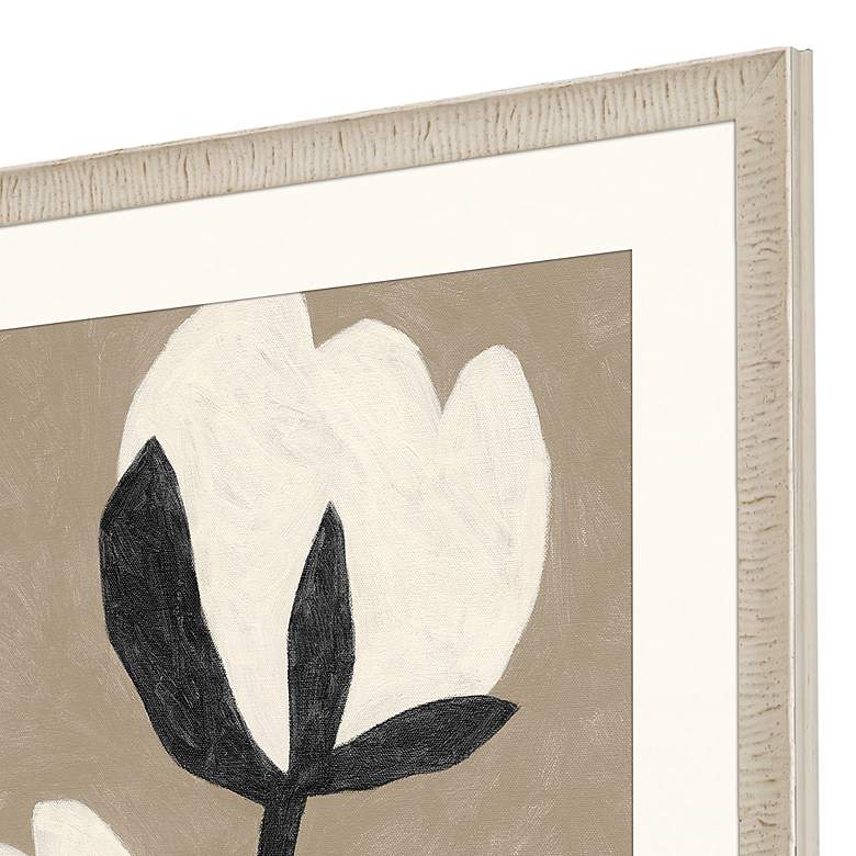 Image 2 Delicate Sketch Duet 33" Square Framed Giclee Wall Art more views