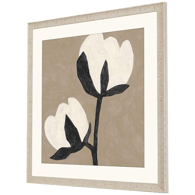 Image 3 Delicate Sketch Duet 33" Square Framed Giclee Wall Art more views
