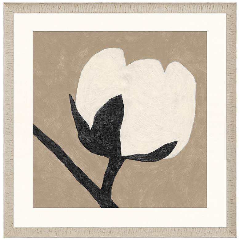Image 1 Delicate Sketch Solo 33" Square Framed Giclee Wall Art