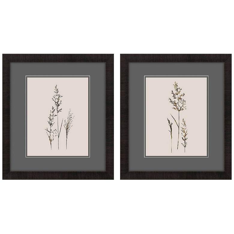 Image 1 Delicate Stems 15"W x 17"H Framed Art Set of 2