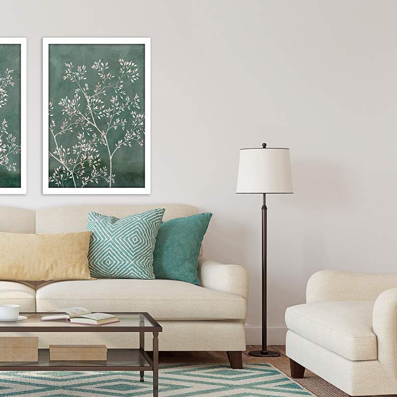 Image 4 Delicate Tree II 38" High Shadow Box Giclee Framed Wall Art more views