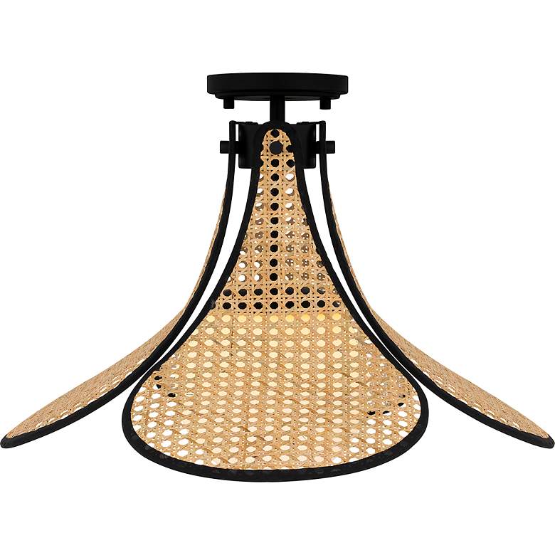 Image 3 Delilah 1-Light Matte Black Semi-Flush Mount Light more views