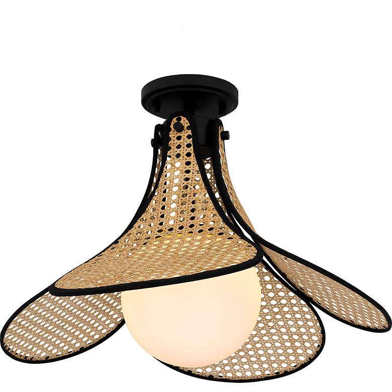 Image 4 Delilah 1-Light Matte Black Semi-Flush Mount Light more views