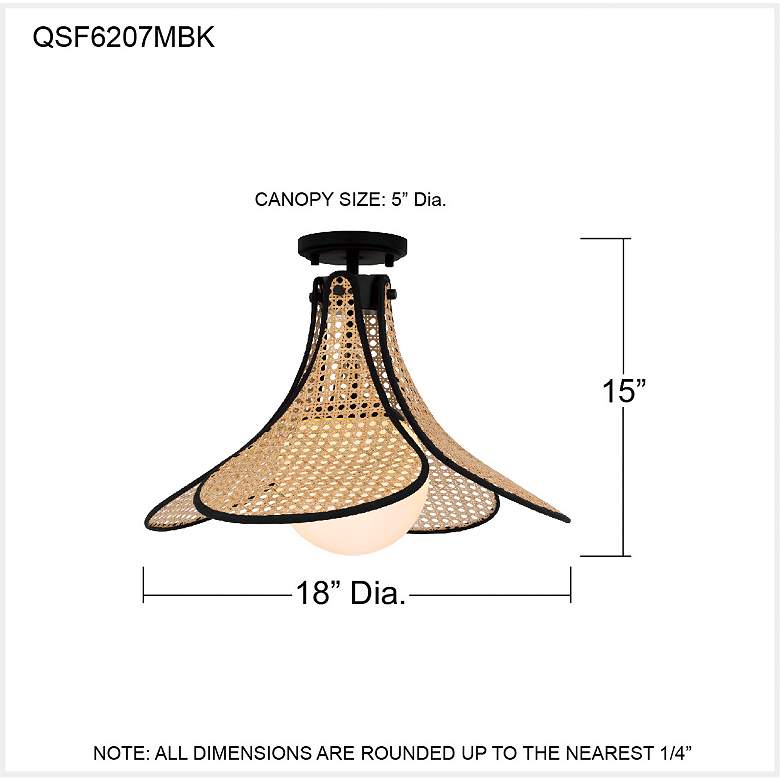 Image 6 Delilah 1-Light Matte Black Semi-Flush Mount Light more views