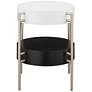 Delilah 23" Wide Champagne 2-Tier End Table