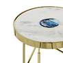 5_Delilah 26' Tall Marble/Metal Accent Table more views