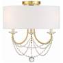 1_Delilah 3 Light Aged Brass Ceiling Mount