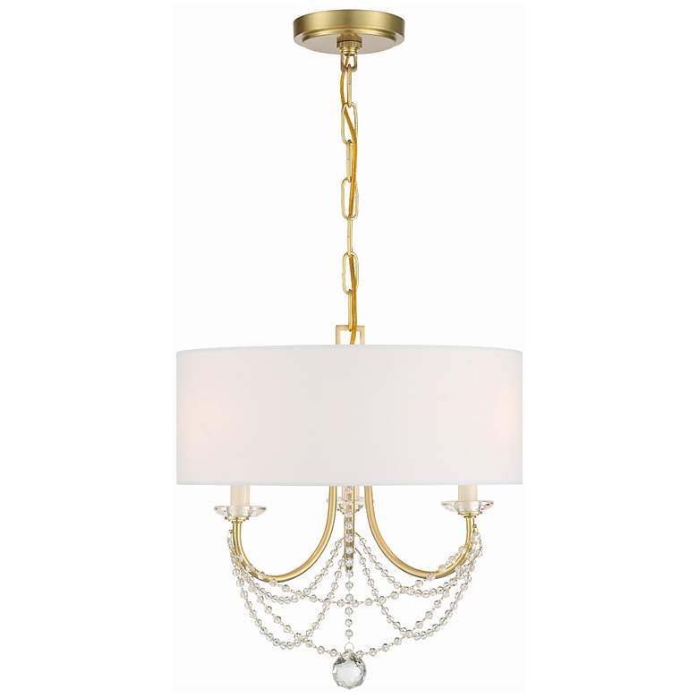 Image 1 Delilah 3 Light Aged Brass Mini Chandelier