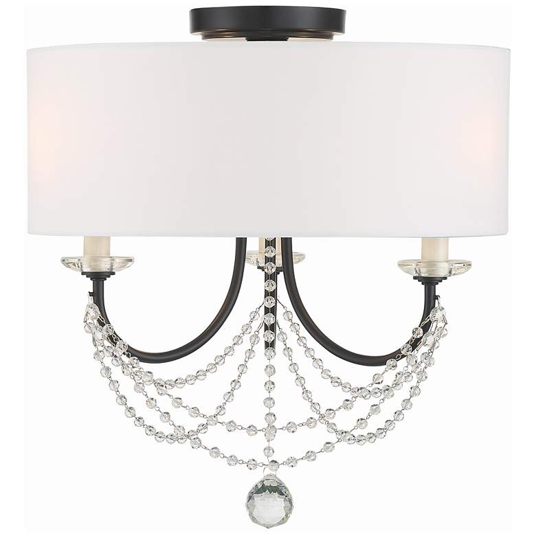 Image 1 Delilah 3 Light Matte Black Ceiling Mount