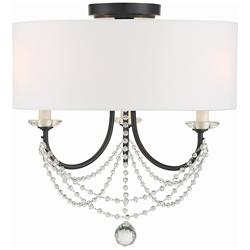Delilah 3 Light Matte Black Ceiling Mount